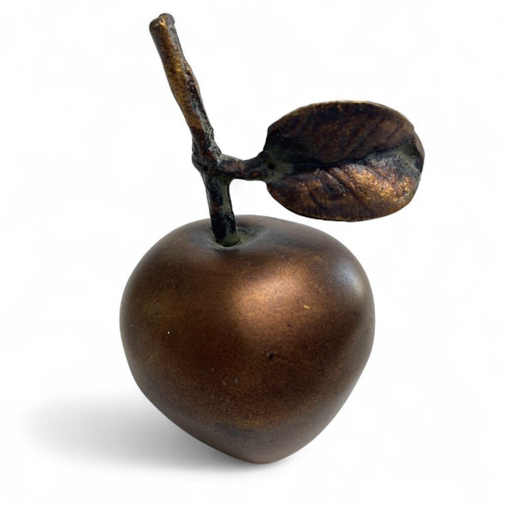 Vintage Bronzed Apple Paperweight Decor